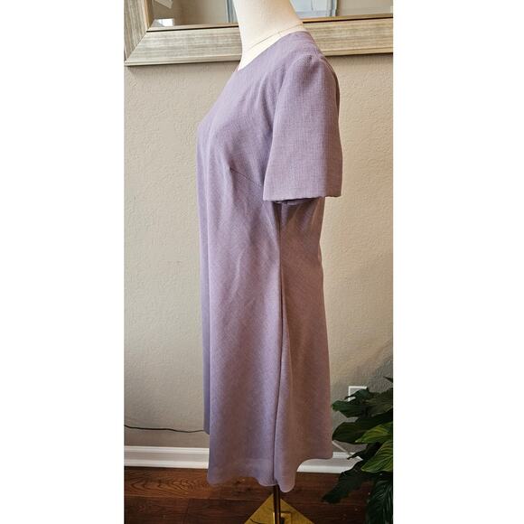 Vintage Talbots Women's Short Sleeve Shift Mini Dress Office Size 14 Lavender - Picture 3 of 8